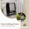 Set Of 4 Patio Folding Chairs With Armrests And Portable Lawn Chairs For Garden Backyard-gray